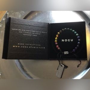 🌈🌈 NOGU Rainbow Chakra 7 Gemstone Double Macrame Bracelet 🌈🌈